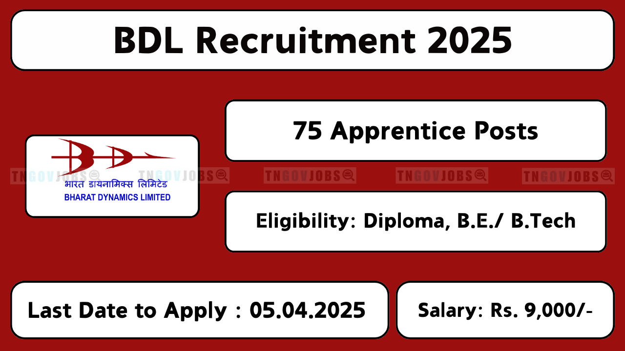 BDL Hyderabad Recruitment 2025 – Apprentice Positions Apply Online