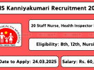 Kanniyakumari DHS Recruitment 2025 – Apply for 20 Medical & Support Staff Vacancies Before 24th March