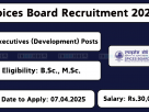 Spices Board Executive Development Recruitment 2025 Notification.