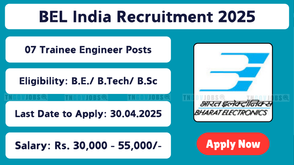 BEL Recruitment 2025 – Engineer Vacancy in Bengaluru, Apply Offline Before 30 April