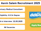 AAVIN Salem Recruitment 2025 – Walk-in Interview for Veterinary Medical Consultant Post