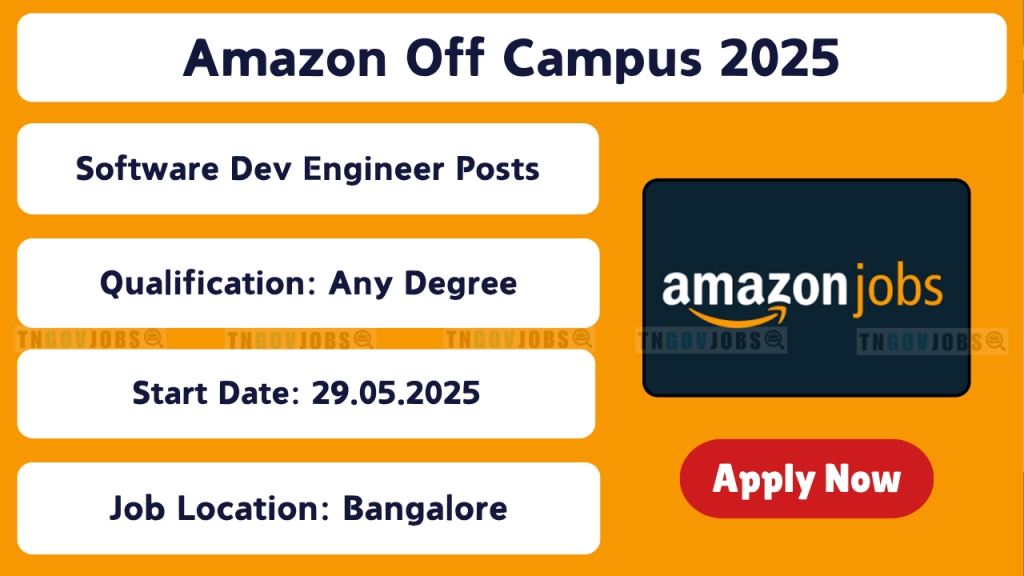 Amazon Software Development Engineer Recruitment Notification 2025 Bangalore