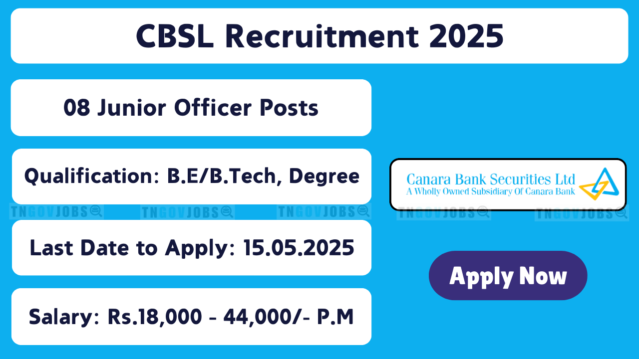 Canara Bank Securities Recruitment 2025 Notification – Deputy Manager and DPRM Trainee Posts