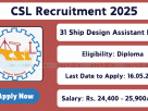 Cochin Shipyard Ship Design Assistant Job Notification 2025