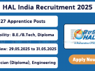HAL Apprentice Recruitment 2025 – Walk-in Interview for 127 Posts in Hyderabad