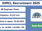 Apply online for 49 Engineer (ITS) vacancies at Indian Highways Management Company Limited – IHMCL Recruitment 2025