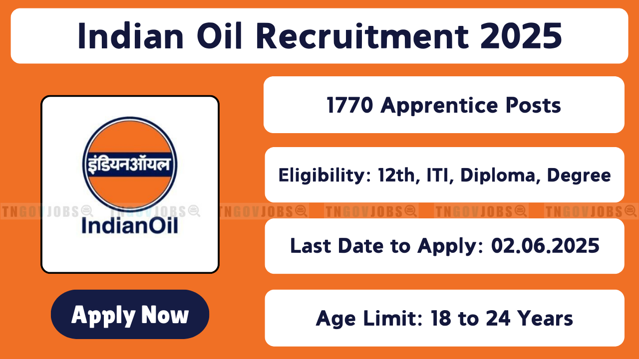 IOCL Apprentice Recruitment 2025 – 1770 Trade and Technician Apprentice Vacancies Apply Online