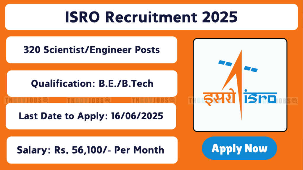 ISRO Recruitment 2025 for Scientist/Engineer SC Posts Notification