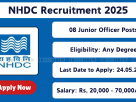 NHDC Junior Officer Recruitment 2025 – Apply Online for 08 Vacancies