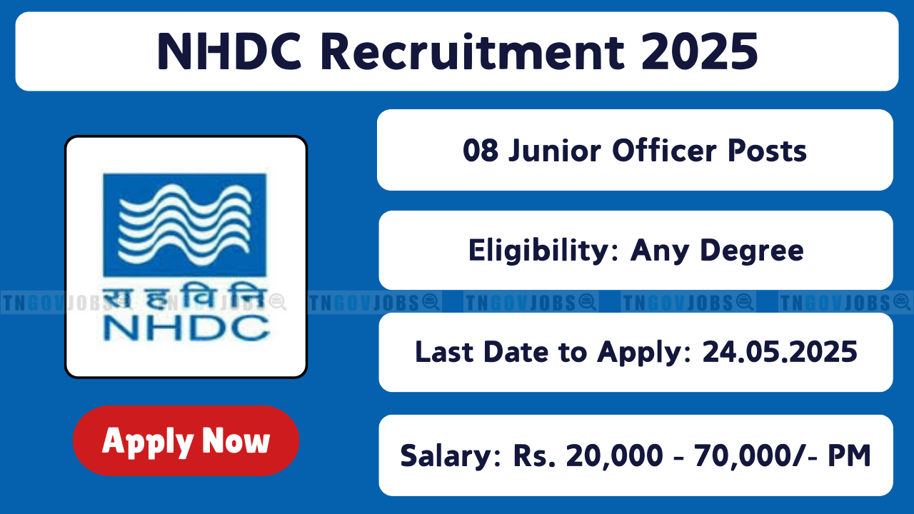 NHDC Junior Officer Recruitment 2025 – Apply Online for 08 Vacancies
