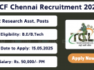Ordnance Clothing Factory Chennai Research Assistant Recruitment 2025 Notification