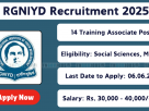 RGNIYD Recruitment 2025 – Apply for Training Associate, Junior Assistant & PT Instructor Posts