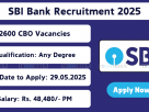 SBI Circle Based Officer (CBO) Recruitment Notification 2025