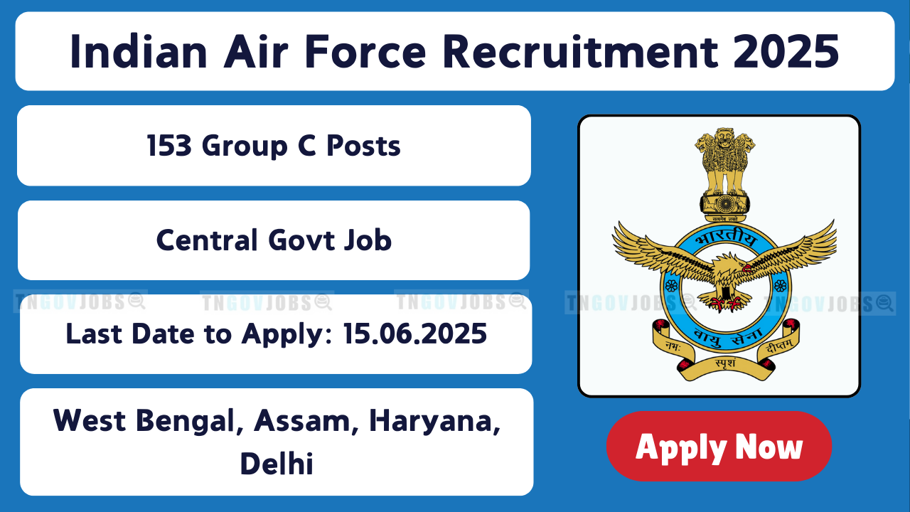 Indian Air Force Group C Recruitment 2025 Notification – 153 Civilian Posts