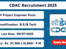 CDAC Recruitment 2025 – Apply Online for 91 Project Engineer & Manager Posts across India