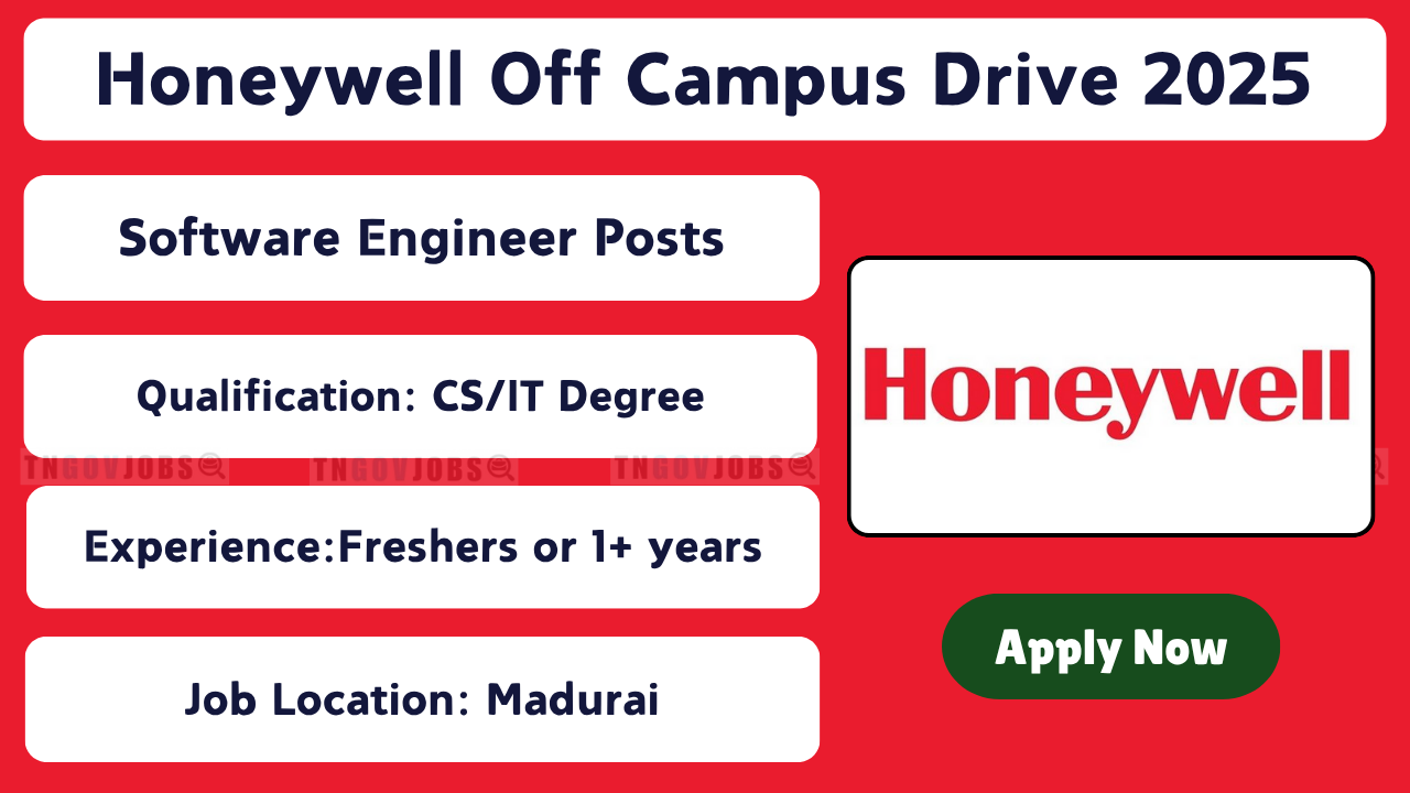 Honeywell hiring Software Engineer I in Madurai through Off Campus Drive 2025 – Apply Now