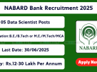 Apply online for NABARD Data Scientist and Specialist posts before 30 June 2025