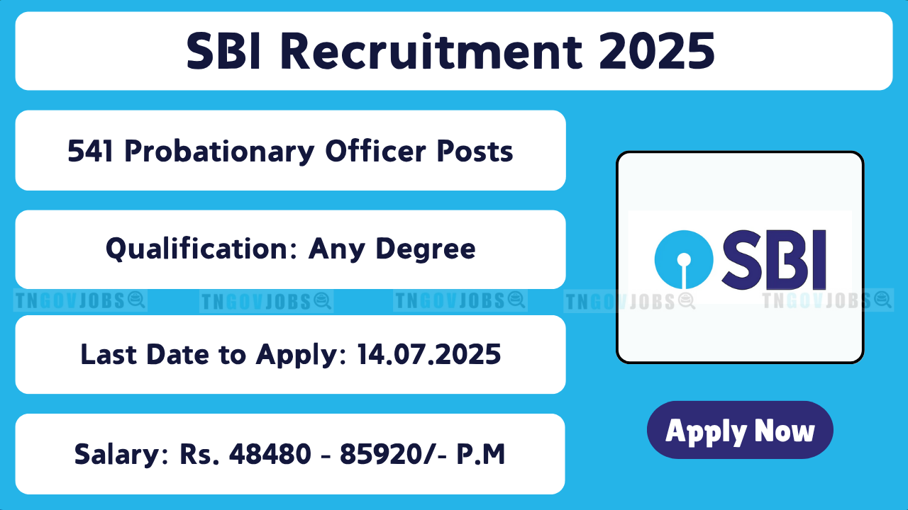 State Bank of India hiring 541 Probationary Officers across India – Apply now online
