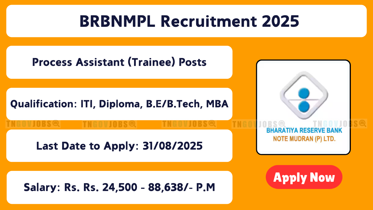 BRBNMPL Recruitment Notification 2025 for 88 Posts