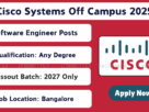 Cisco Off-Campus Drive 2025 – Apply for Software Engineer Roles