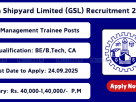 GSL Management Trainee Recruitment Notification 2025