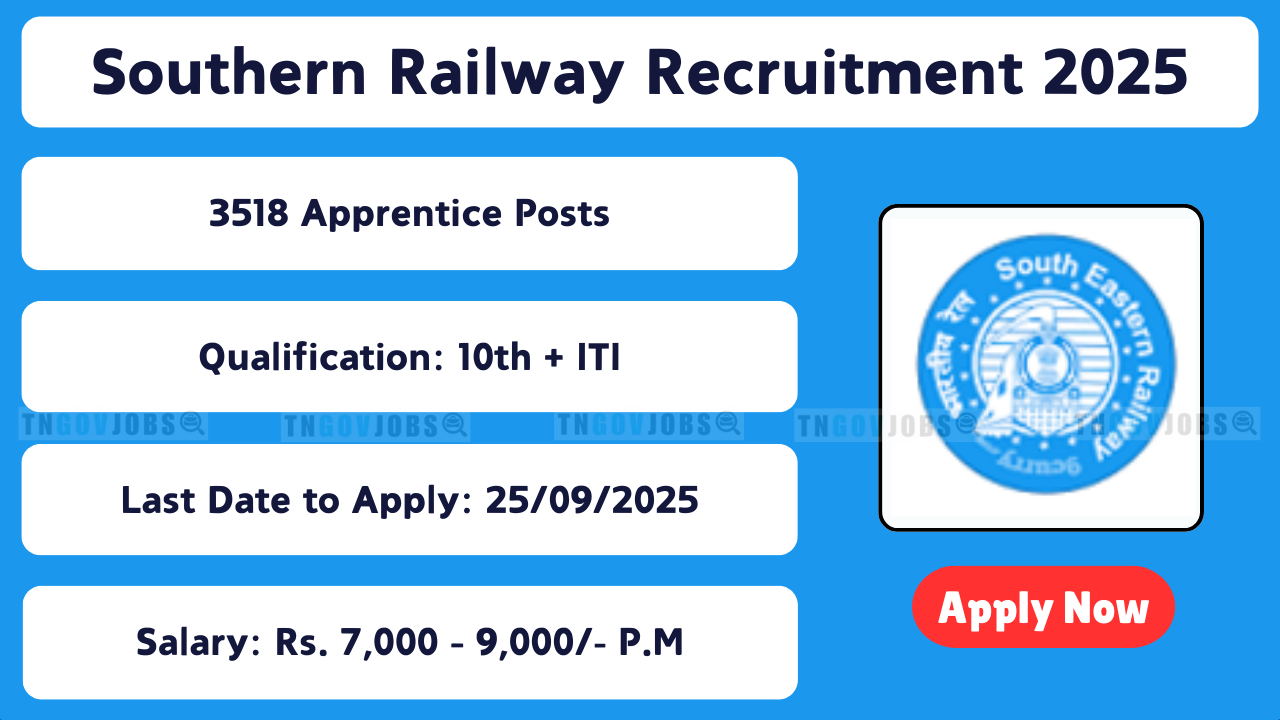 Southern Railway Trade Apprentice Recruitment Notification 2025