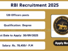 Apply online for RBI Grade B Officer Recruitment 2025 – 120 posts across India