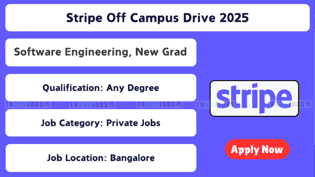 Stripe Off Campus Drive 2025 hiring Software Engineering New Grad in Bangalore, India – Apply Online