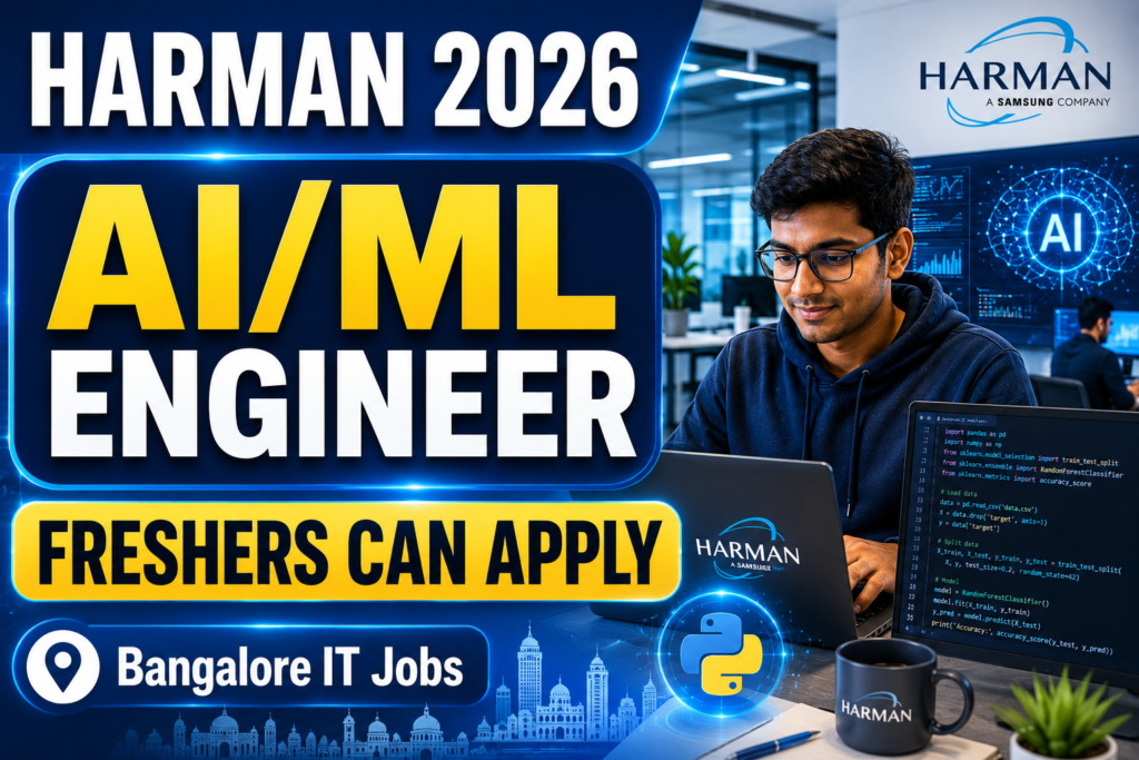 HARMAN Recruitment 2026: Associate Engineer AI/ML Jobs for Freshers