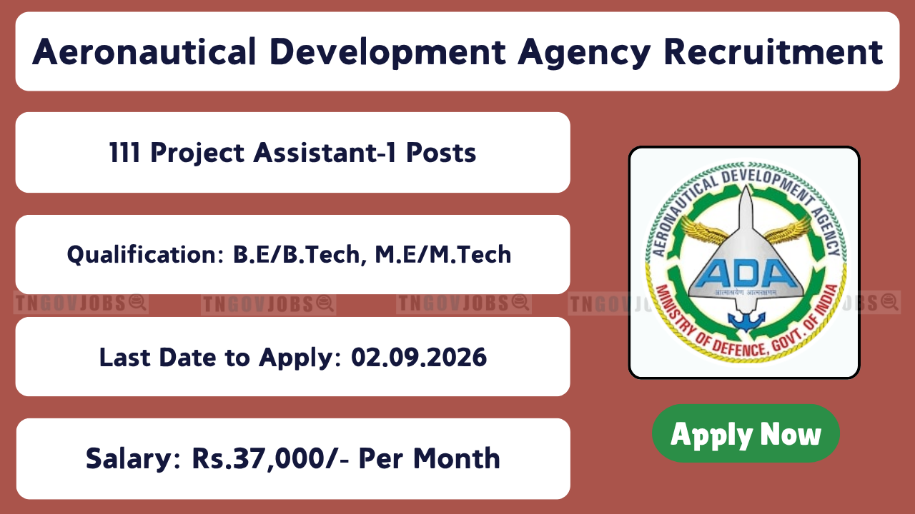 Aeronautical Development Agency Recruitment 2026