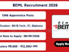 BEML Apprentice Recruitment 2026