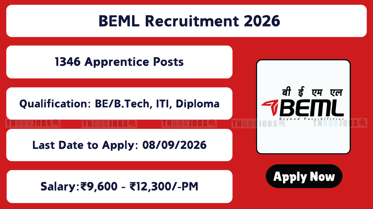 BEML Apprentice Recruitment 2026