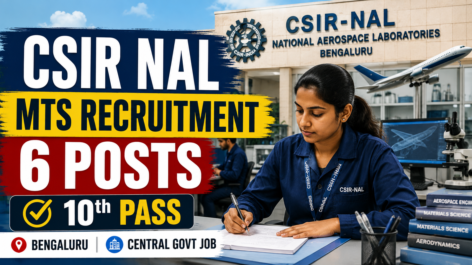 CSIR NAL Recruitment 2026 6 MTS Jobs 10th Pass