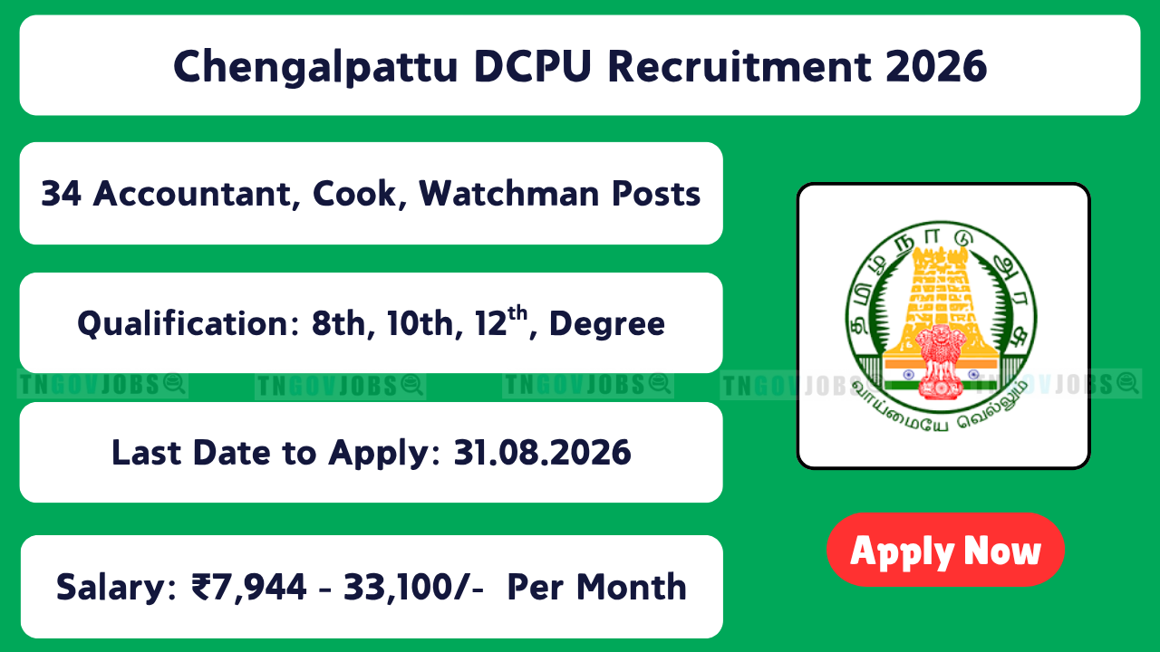 Chengalpattu DCPU Recruitment 2026