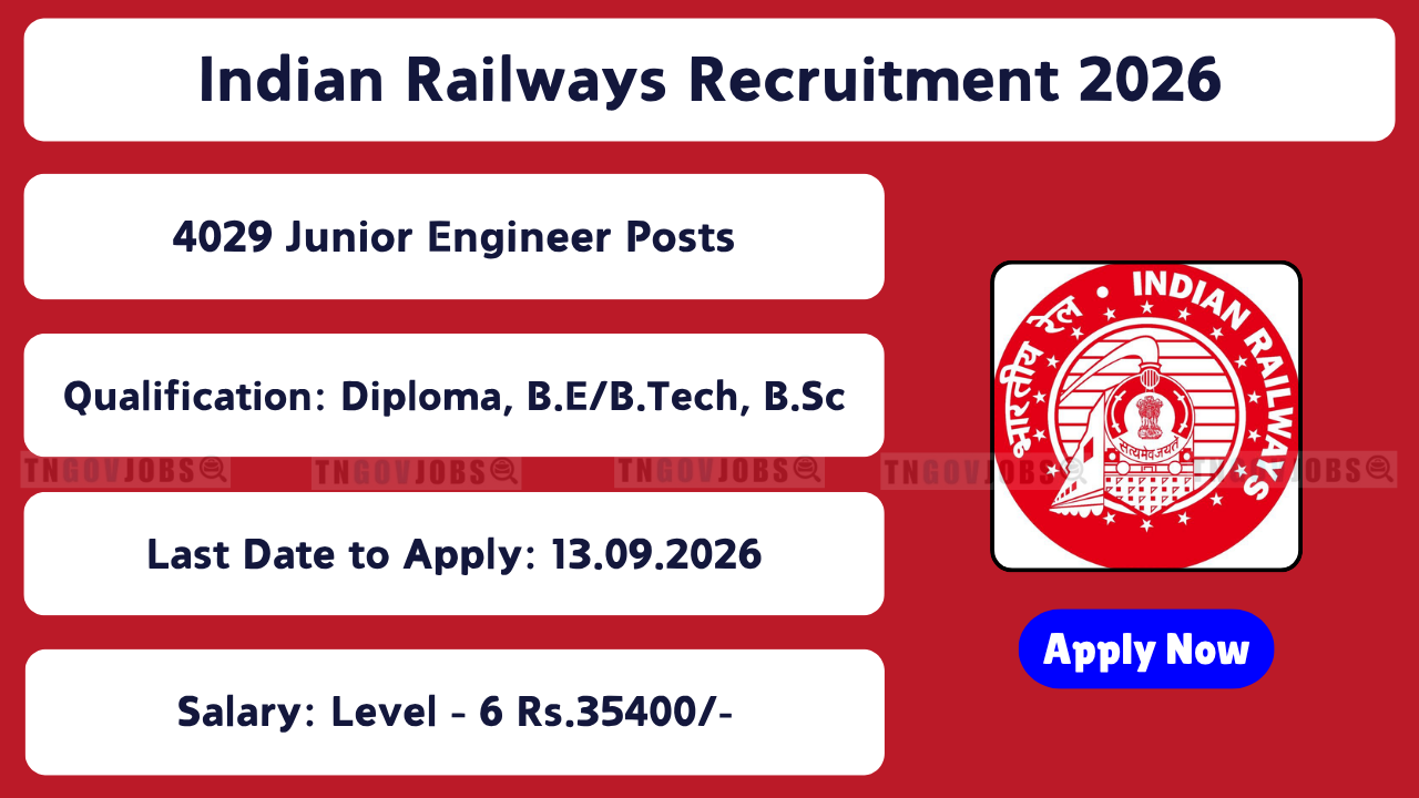 Indian Railways Junior Engineer Recruitment 2026