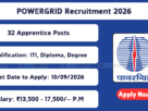 POWERGRID Apprentice Recruitment 2026