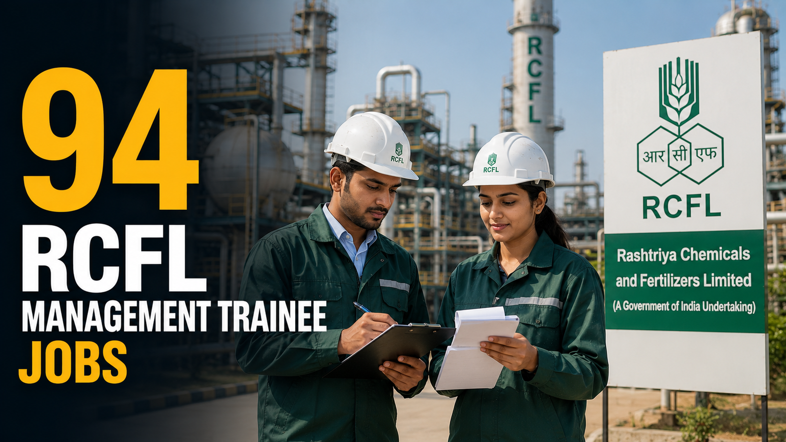 RCFL Management Trainee Recruitment 2026 94 PSU Jobs