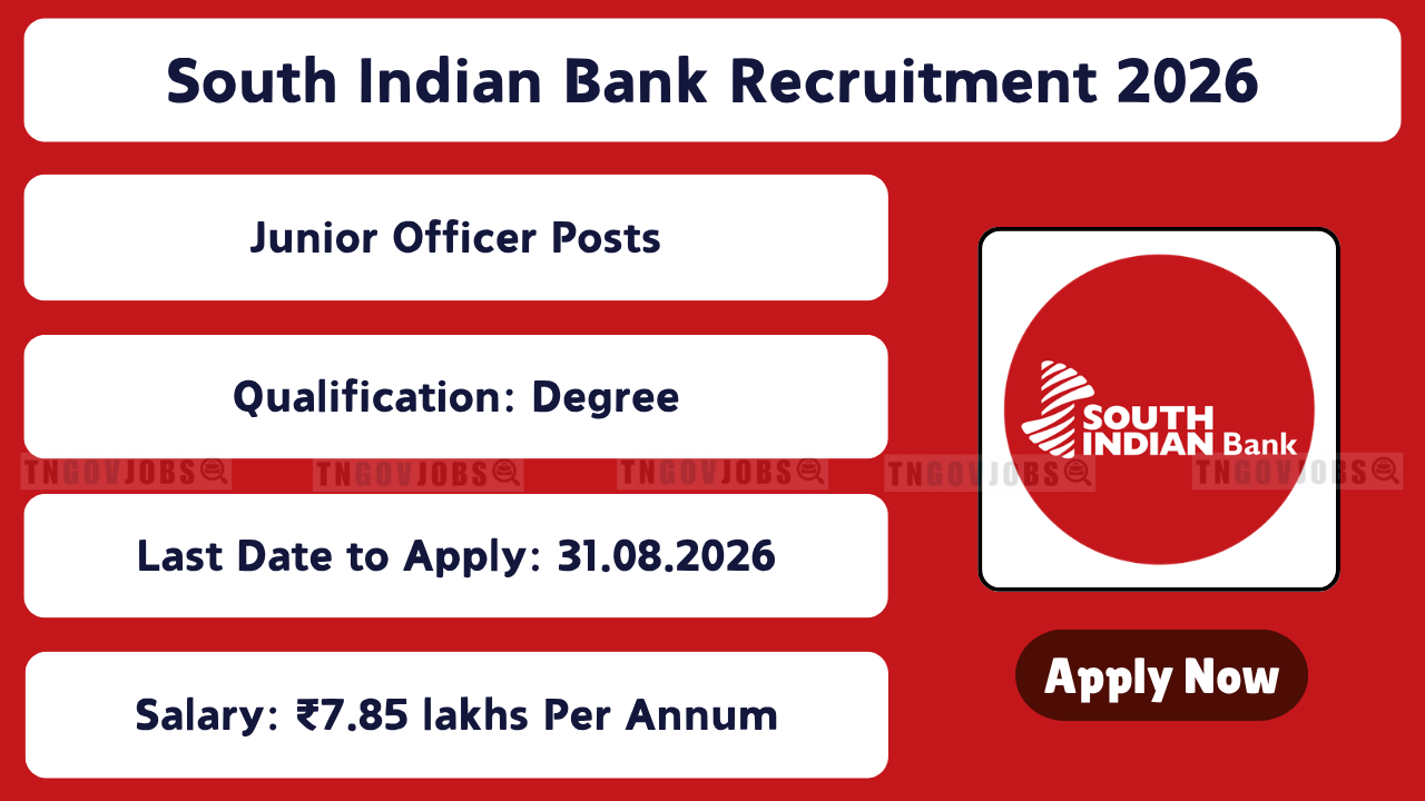 South Indian Bank Junior Officer Recruitment 2026