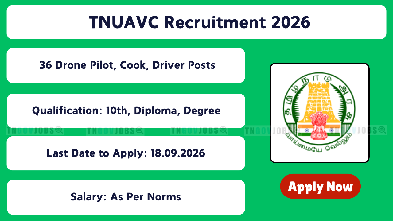 TNUAVC Recruitment 2026