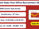 Tamil Nadu Post Office Recruitment 2026