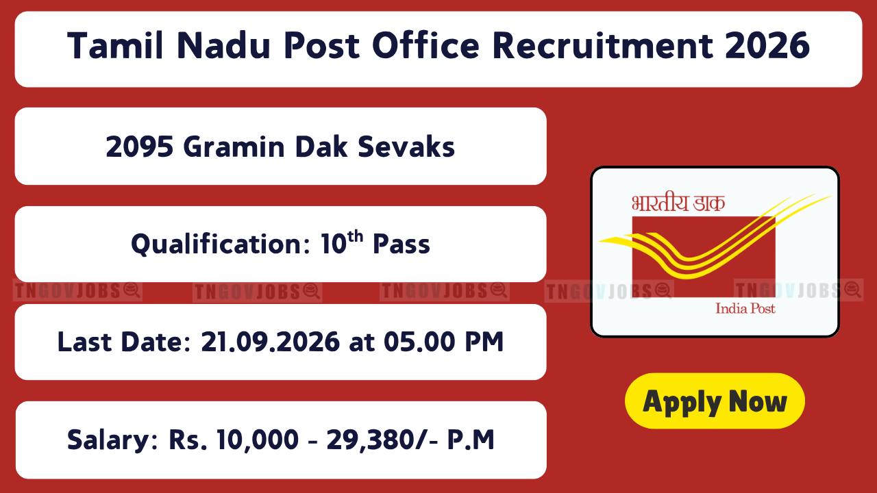 Tamil Nadu Post Office Recruitment 2026