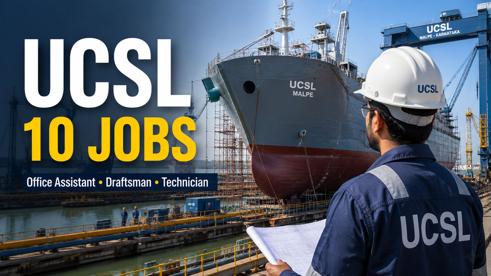 UCSL Recruitment 2026 10 Jobs Office Assistant Draftsman Technician