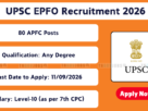 UPSC EPFO Recruitment 2026