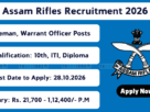 Assam Rifles Recruitment 2026