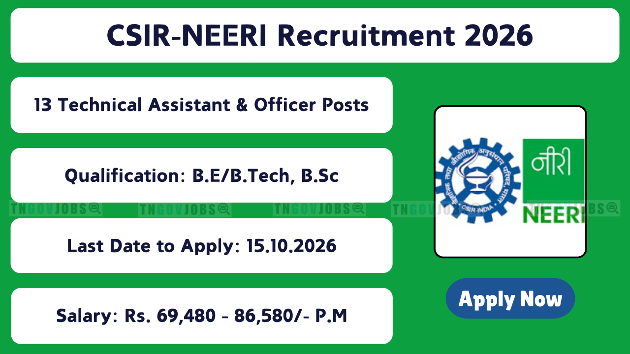 CSIR-NEERI Recruitment 2026