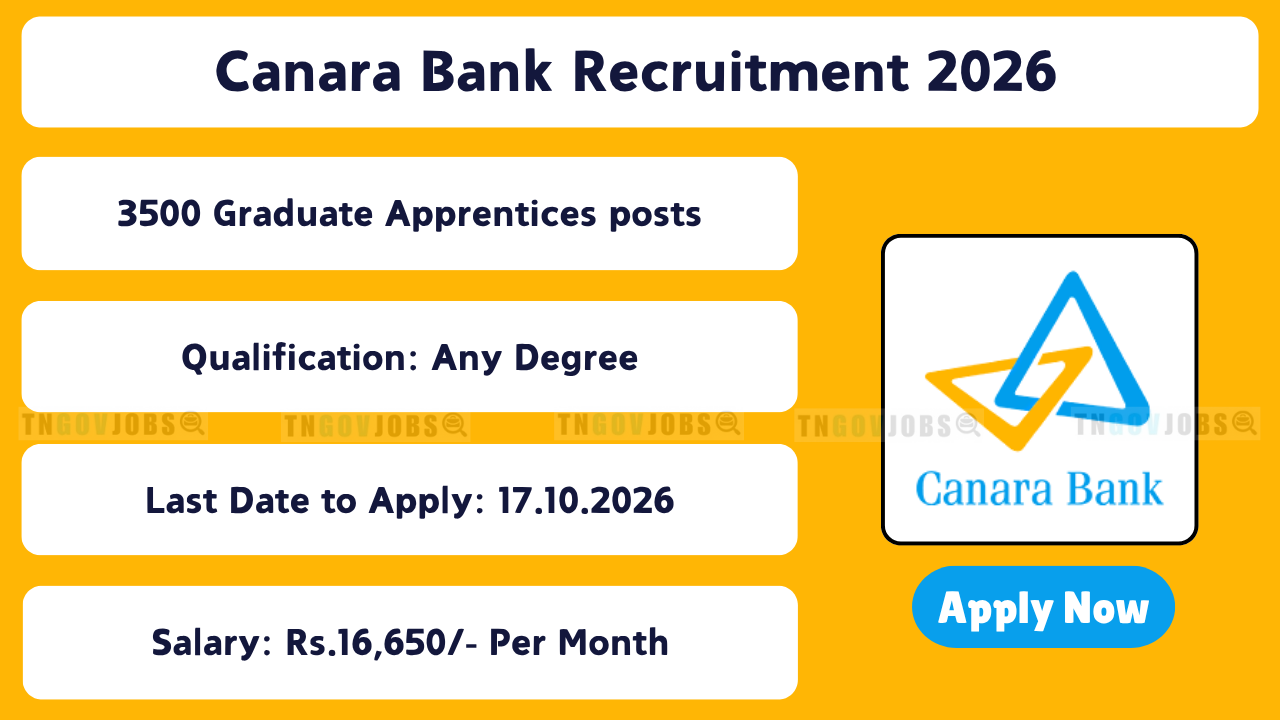 Canara Bank Apprentice Recruitment 2026