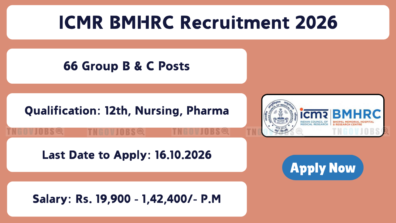 ICMR BMHRC Recruitment 2026