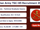 Indian Army TGC-145 Recruitment 2026