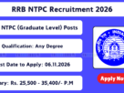 RRB NTPC Recruitment 2026