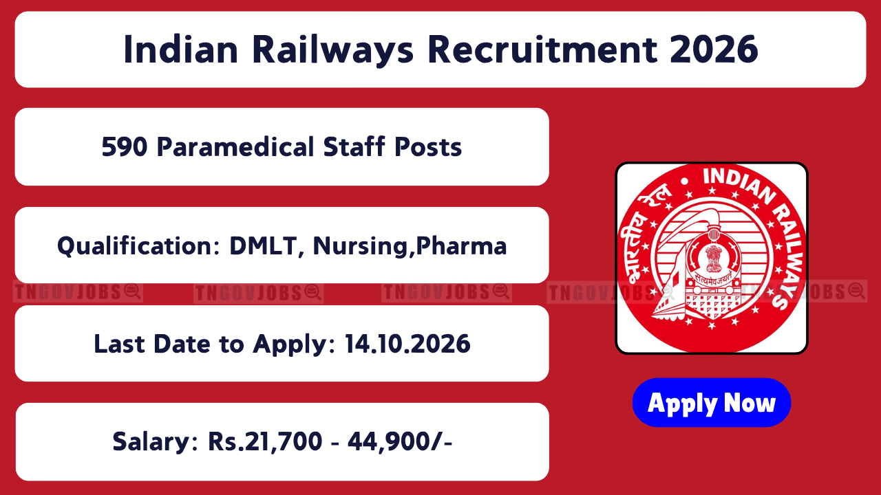 RRB Recruitment 2026 590 Paramedical Staff Posts